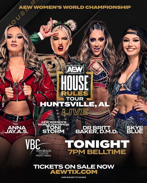 All Elite Wrestling On Twitter Tonight The Aewhouserules Tour Comes