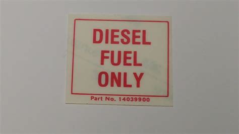 Diesel Fuel Only Decal