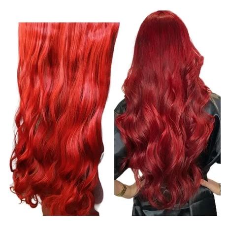 Cabelo Bio Vegetal Organico Tic Tac Ondulado Vermelho Shopee Brasil