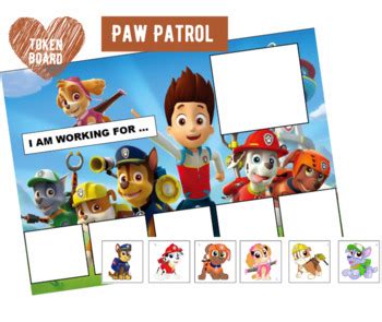 Paw Patrol Token Board by Teach Model Learn | TPT