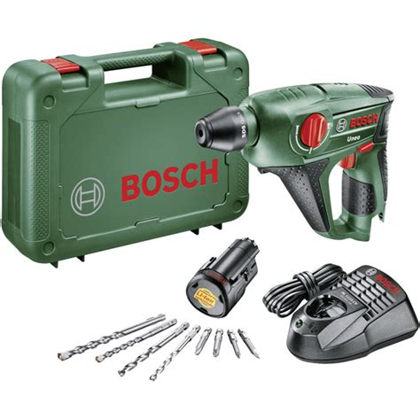 Bosch 0603984070 Uneo Cordless Hammer Drill 10 8V SDS QUICK Li Ion