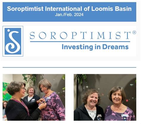 Read The January February Newsletter Loomis Basin Soroptimist