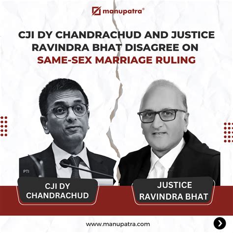 Same Sex Marriage Justice Ravindra Bhat Cji Dy Chandrachud Cji Dy