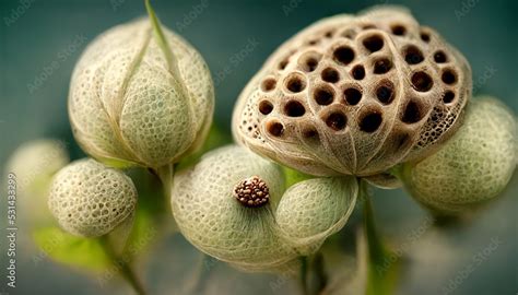 The pod of lotus flower. Trypophobia concept. Stock Illustration | Adobe Stock