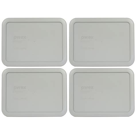 Pyrex Replacement Lid 7210-PC Jet Grey Rectangle Cover (4-Pack) for ...