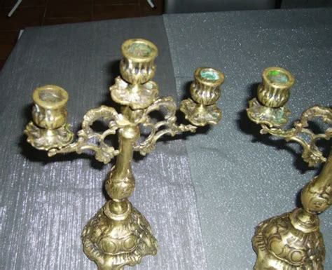 Candlestick Belle Et Ancienne Paire Chandeliers Bougeoirs Candelabres