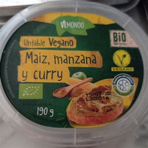 Vemondo Untable Vegano Ma Z Manzana Y Curry Reviews Abillion