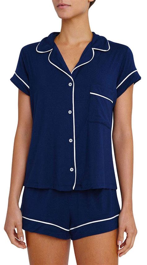 Gisele Navy Short Pj Set Eberjey Bedtime Flirt