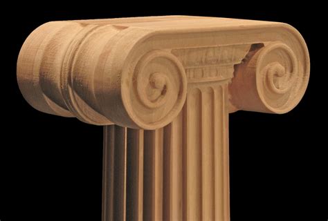 Carved Wood Column Ionic