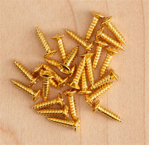 Genuine Tone Ninja Pickguard Screws For Fender 25 Pack Gold