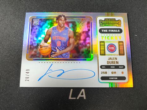 La Panini Contenders Jalen Duren Rc