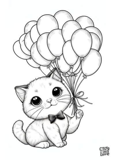 Realistic Kitten Coloring Pages Free Printable