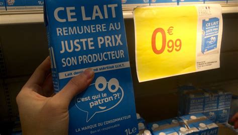 C Est Qui Le Patron Le Lait Au Juste Prix Trouve Son Public Ici