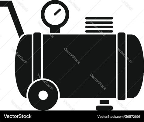 Pressure Air Compressor Icon Simple Style Vector Image