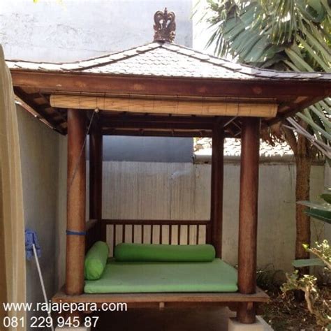 Gazebo Minimalis Modern Kayu Rajajepara