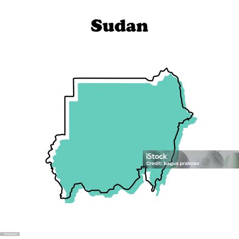 スーダンの様式化されたシンプルな赤い輪郭地図 アイコンのベクターアート素材や画像を多数ご用意 アイコン イラストレーション