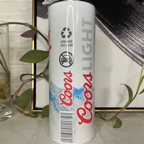 Coors Light Sublimation Skinny Tumbler Funny Gift Cup With Lid And