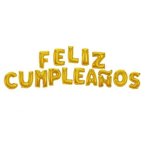 Globos Met Licos Frase Feliz Cumplea Os Color Dorado Coppel