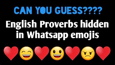 Emoji Challenge Guess The English Proverbs Hidden In Emojis Youtube