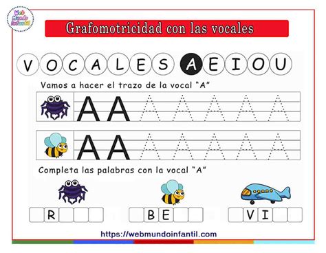 Grafomotricidad Con Las Vocales Para Imprimir En Pdf