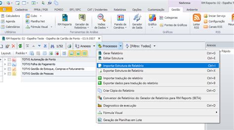 Totvs Rh Linha Rm Smt Importação De Relatórios Central De