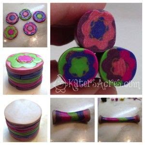 Color Changing Flower Doodle Cane Tutorial Polymer Clay Millefiori