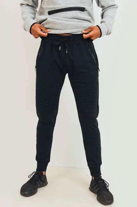 Dark Navy Mens Fitted Sweatpants Ande Andrea