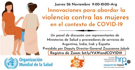 Evento De La Oms Innovaciones Para Abordar La Violencia Contra Las