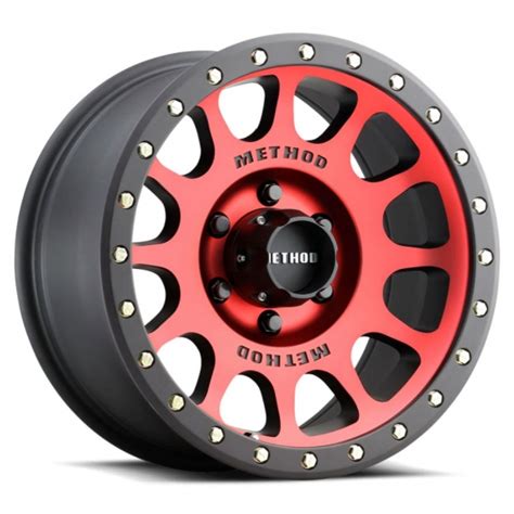 Method Race Wheels Mr305 Nv In Matte Red Black Lip Wheel