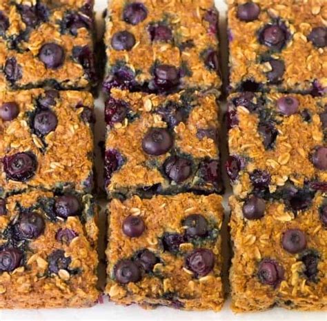 Quinoa Breakfast Bars With Blueberries