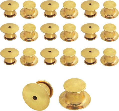 Amazon Locking Pin Keepers Back Zzlzx Pcs Golden Metal Pin Backs