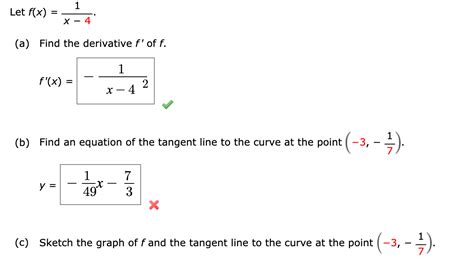 Solved 1 Let F X X 4 A Find The Derivative F Of F 1