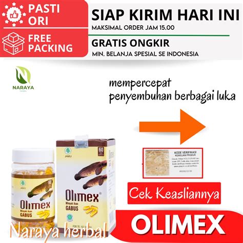 Jual Olimex Kapsul Minyak Ikan Gabus Obat Mempercepat Penyembuhan