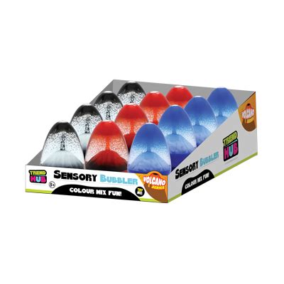 Sensory Egg Volcano assorted 12 in a CDU - Brainstorm Ltd