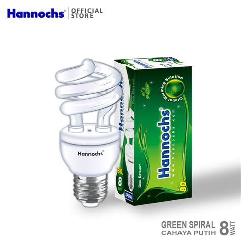 Hannochs Lampu Hemat Energi Spiral 8 Watt Lazada Indonesia