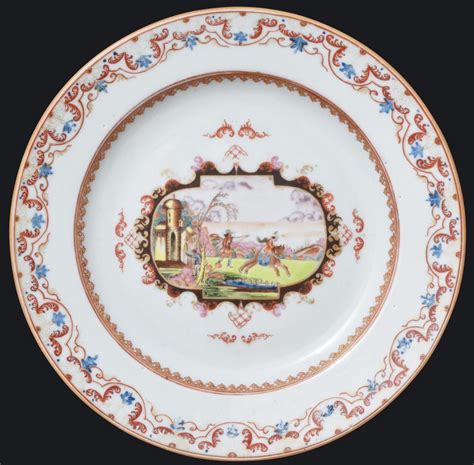 Chinese Export Plates Meissen Style Qianlong Period