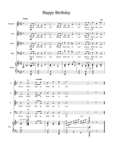 Happy Birthday Sheet Music For Flute Piano Download Free In Pdf Or