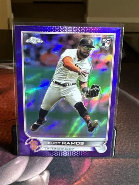 Heliot Ramos Topps Mise Jour Chrome R Fracteur Violet Recrue Rc