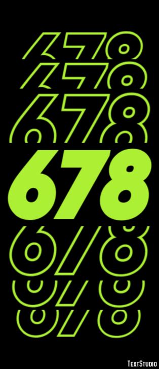 678 Text Effect and Logo Design Number