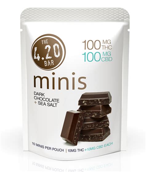 11 Dark Chocolate Sea Salt 10pk 100mg Cbd100mg Thc 420 Bar