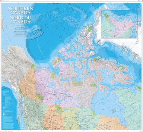 Amazon.com : Northern Canada Wall Map - Bilingual - Atlas of Canada ...