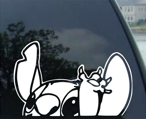 Auto Sticker Auto Decal Disney Character Lilo Stitch Waiving Auto Window