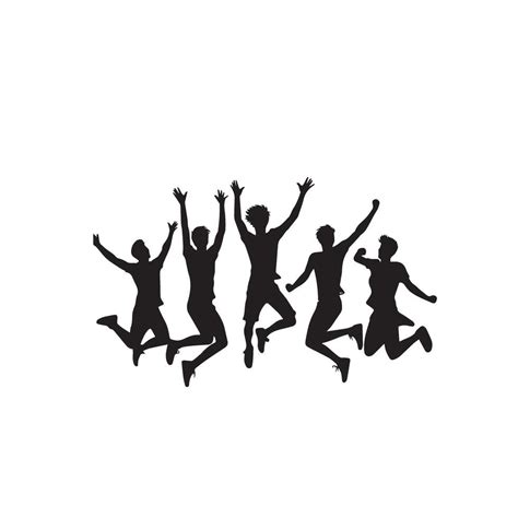 Friends silhouette on white background. Group of Friends' illustration. 45866102 Vector Art at ...