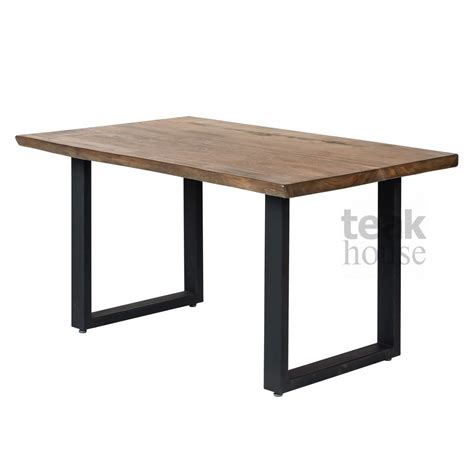 Стол обеденный Yan 140 из материала массив суара, металл купить в Teak ...