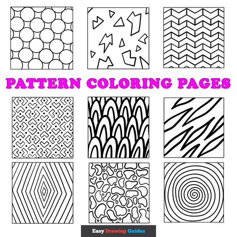 easy pattern coloring pages  printable sheets