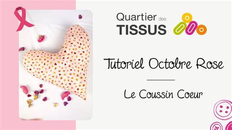 TUTORIEL COUSSIN CŒUR OCTOBRE ROSE YouTube