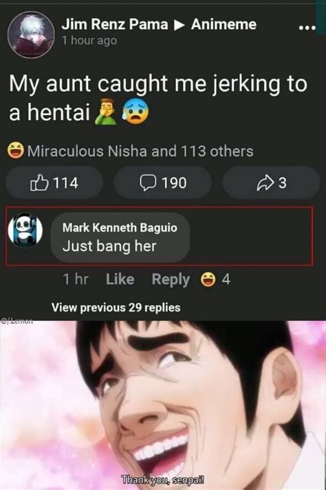 Jim Renz Pama Animeme Hour Ago My Aunt Caught Me Jerking To A Hentai Miraculous Nisha And