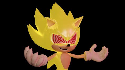 Fleetway Super Sonic 3d Render By Bassmaras On Deviantart