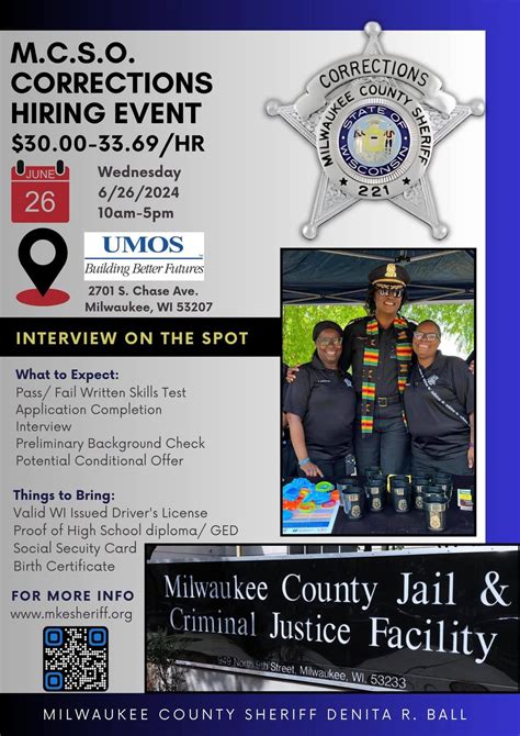 Milwaukee County Sheriffs Office Hiring Event Umos Inc Milwaukee