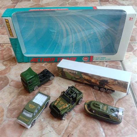 Jual Diecast Set Mobil Truk Kontainer Militer Alloy Miniatur Truck Army Kota Bekasi Ara